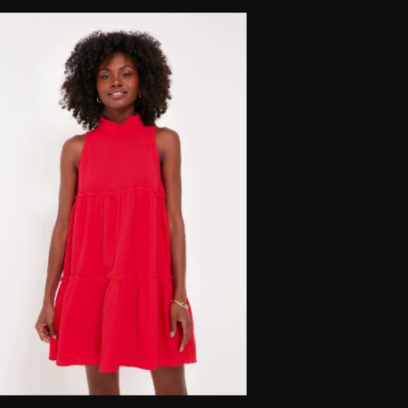 Tuckernuck Dresses & Skirts - Tuckernuck Red Lightweight Gauze Morgan Dress NWOT Red Med